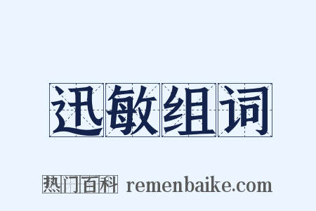 迅敏组词是什么意思的图片